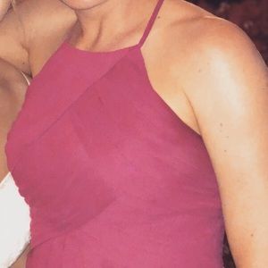 Azazie pink floor length gown